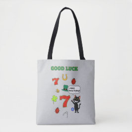 Bolso De Tela Sarcastic black cat and Lucky charms