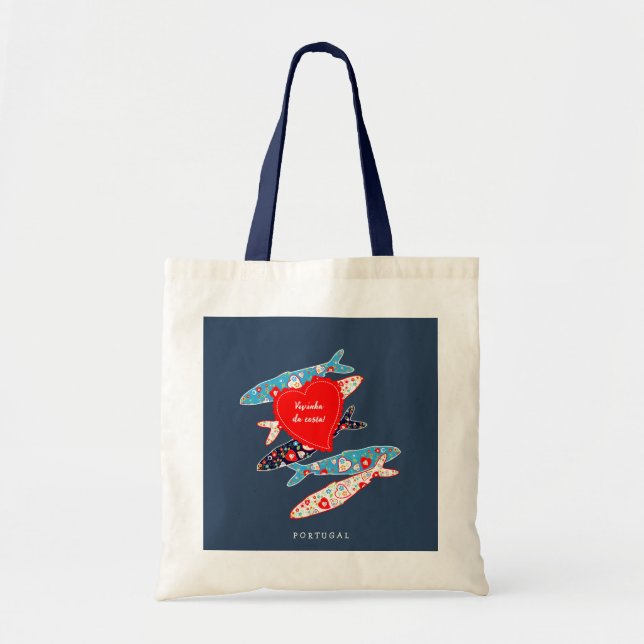 Bolso De Tela Sardinas de Portugal (Frente)