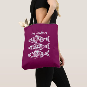 Bolso De Tela Sardinas-Magenta Hawaiano
