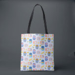 Bolso De Tela Sardinas y Limones<br><div class="desc">Un diseño adorable de sardinas en latas y sardinas en un plato,  rodeadas de limones. Evoca una tarde cálida junto al Mar Mediterráneo,  o en la costa de Portugal. Un gran regalo para los amantes de los viajes y la comida.</div>