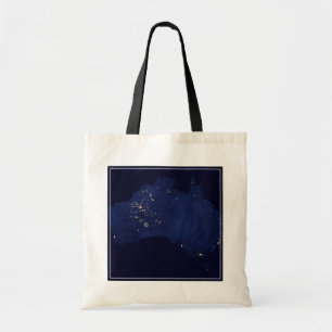 Bolso De Tela Satélite Las Luces Nocturnas De Australia.