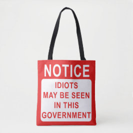 Bolso De Tela Sátira política - Divertidos idiotas en el gobiern