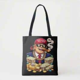 Bolso De Tela Satirical MAGA Billionaire Cartoon — Retro Pop Art