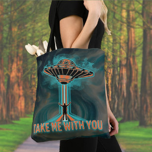 Bolso De Tela Saucer volador de estilo de los años 60