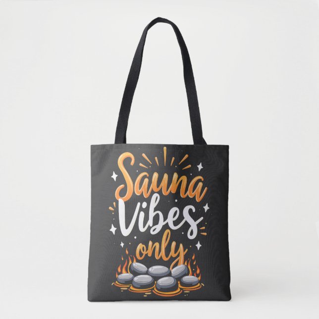 Bolso De Tela Sauna Vibes Solamente Sauna Enthusiast Spa Day (Anverso)