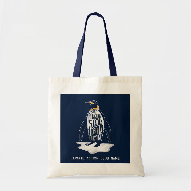 Bolso De Tela Save the Sea Climate Action Support Custom (Frente)