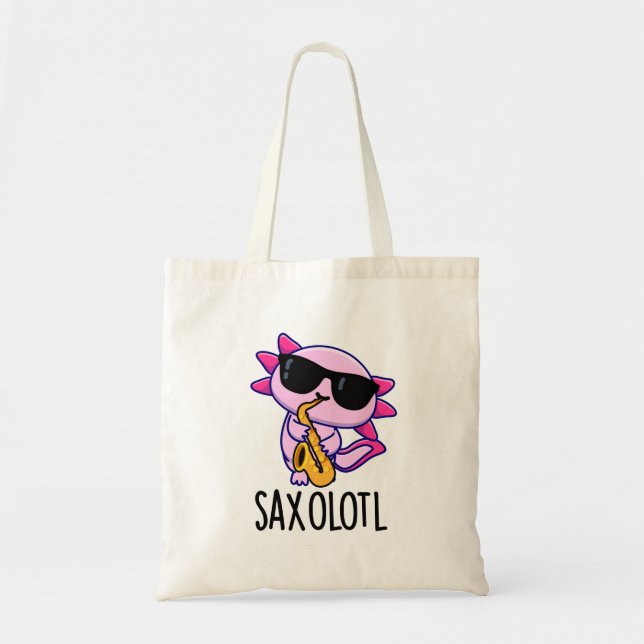 Bolso De Tela Sax-olotl Graciosos Punteros Saxofónicos (Frente)