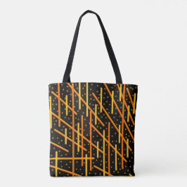 Bolso De Tela Say Cheese And Macaroni Cheesy Orange On Black Art