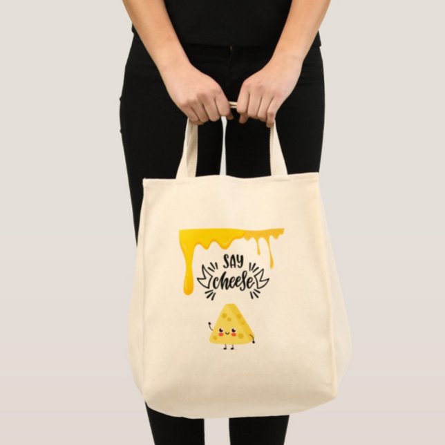 Bolso De Tela Say Cheese Grocery Tote Bag (Subido por el creador)