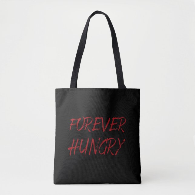Bolso De Tela sayos de comida divertidos y hambrientos para siem (Anverso)