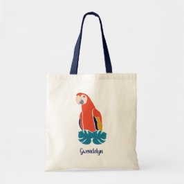 Bolso De Tela Scarlet Macaw en rojo personalizado