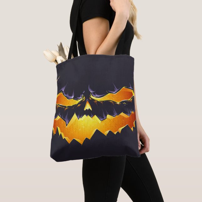 Bolso De Tela Scary Black Jack O'lantern (Detalle)