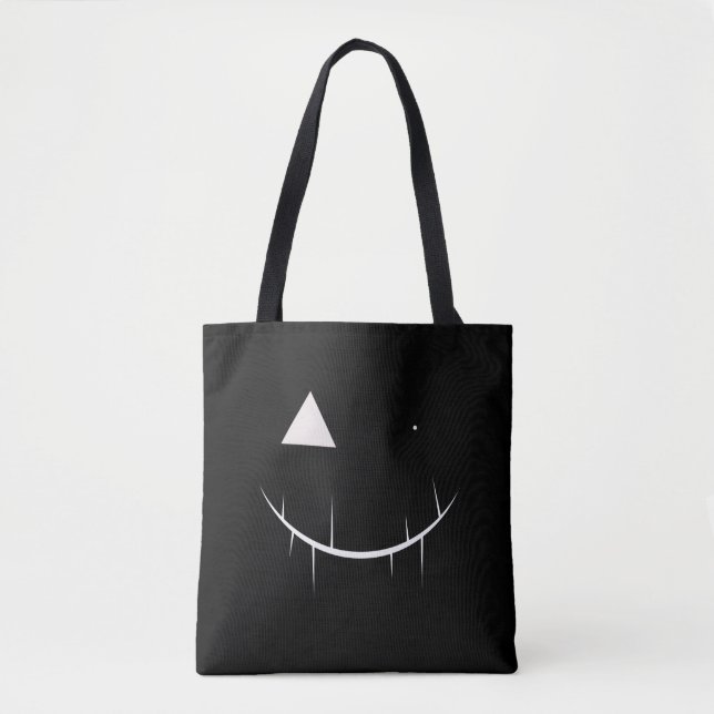 Bolso De Tela Scary Face Tote Bag (Negro) (Anverso)