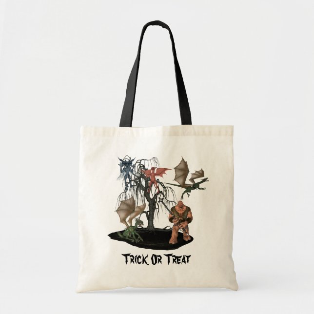 Bolso De Tela Scary Goblins Creaturas Ogre Halloween (Frente)