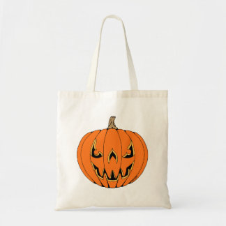 Bolso De Tela Scary Jack-o'-Lantern Halloween Design