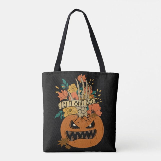 Bolso De Tela Scary Pumpkin Halloween Tote Bag (Reverso)