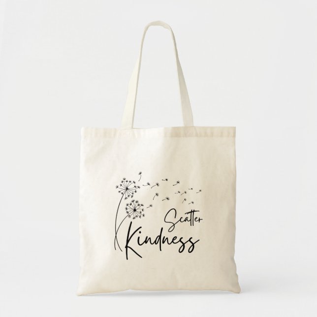 Bolso De Tela Scatter Kindness Heart Dandelion Tote Bag (Frente)