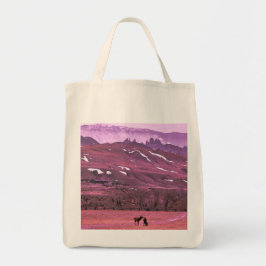 Bolso De Tela Scenic mountains with grazing elk & water ripples