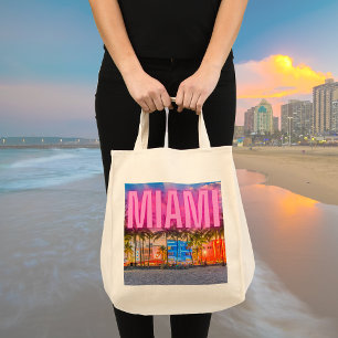 Bolso De Tela Scenic Neon Miami Waterfront