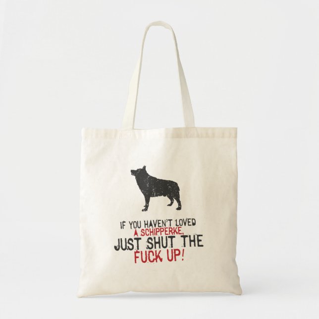 Bolso De Tela Schipperke (Frente)