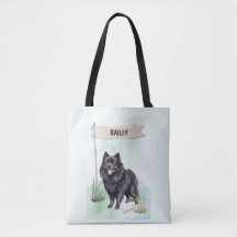 Schipperke Acuarela Perro Personalizado