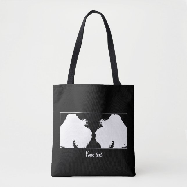 Bolso De Tela Schnauzer (Anverso)