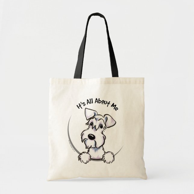 Bolso De Tela Schnauzer blanco es todo sobre mí (Frente)