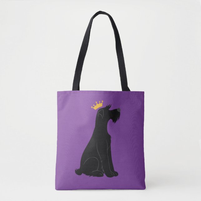 Bolso De Tela Schnauzer Prince (Anverso)