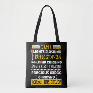 Bolso De Tela School Bus Driver I Am A Lights Flashing Traffic