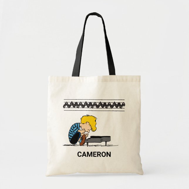 Bolso De Tela Schroeder Charlie Brown Music (Frente)