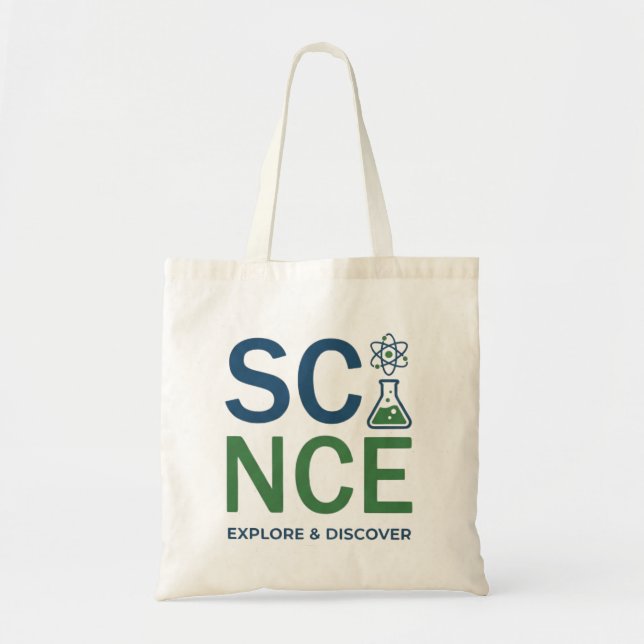 Bolso De Tela Science Teacher Typography Design (Frente)