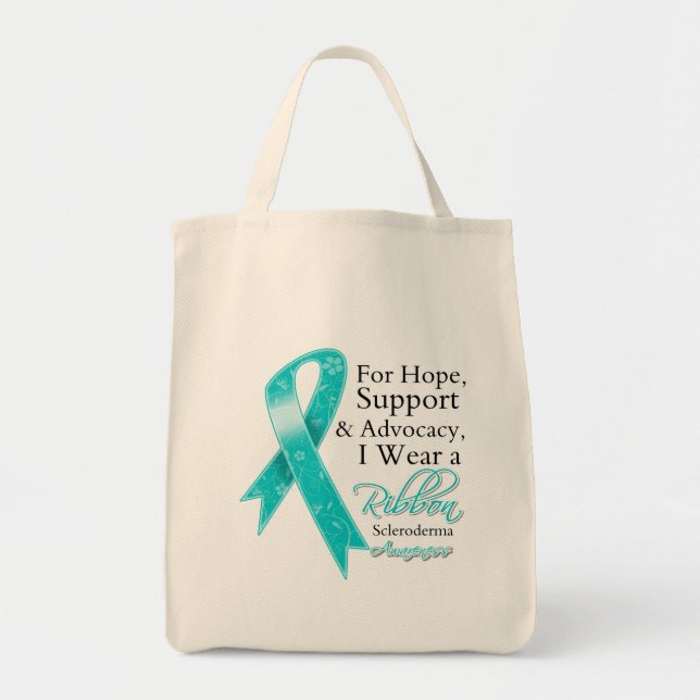 Bolso De Tela Scleroderma apoya la esperanza de conciencia (Frente)