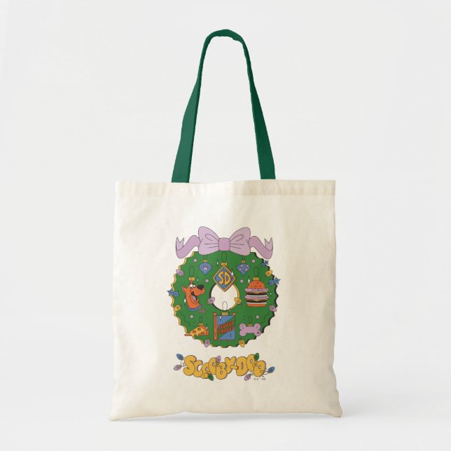 Bolso De Tela Scooby-Doo Holiday Snack Wreath Graphic (Frente)