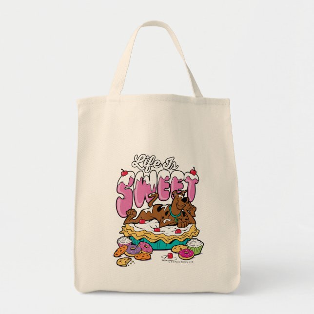 Bolso De Tela Scooby-Doo "La vida es dulce" (Frente)