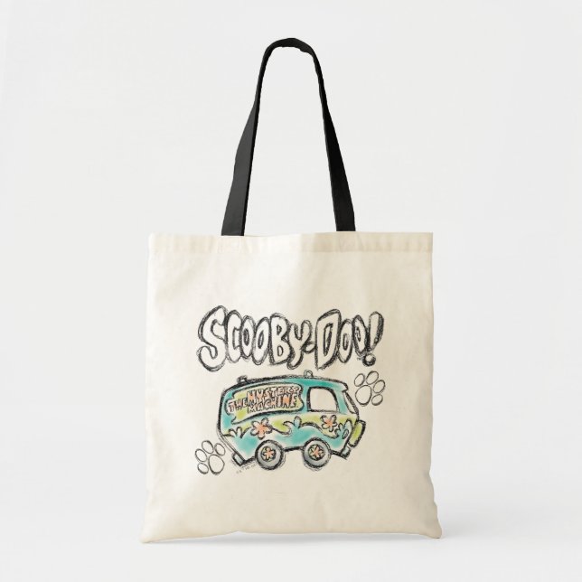 Bolso De Tela Scooby-Doo | Mystery Machine Sketch (Frente)