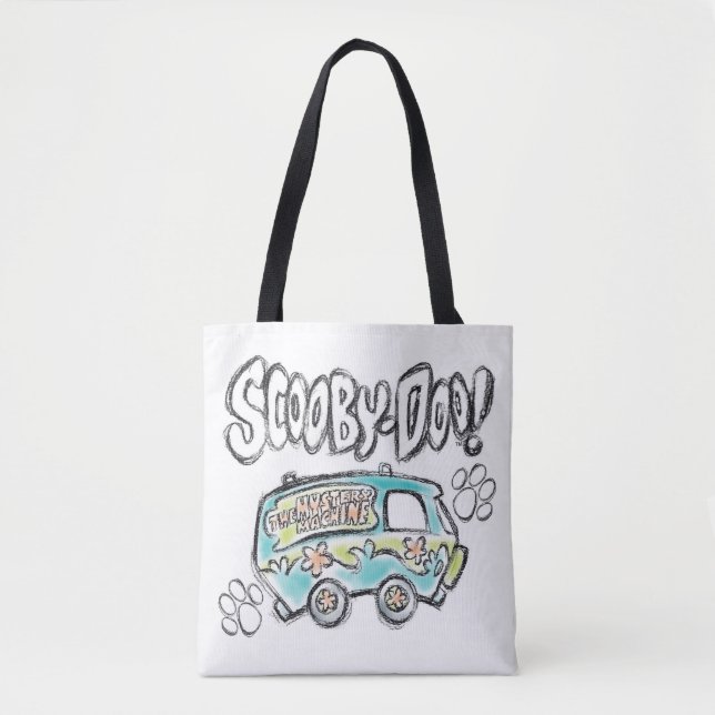 Bolso De Tela Scooby-Doo | Mystery Machine Sketch (Anverso)