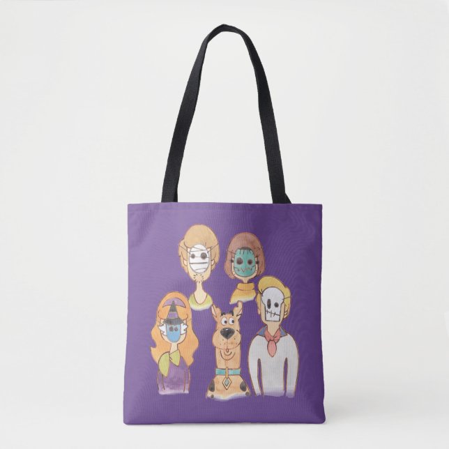 Bolso De Tela Scooby-Doo| Nuestras máscaras de Halloween (Anverso)