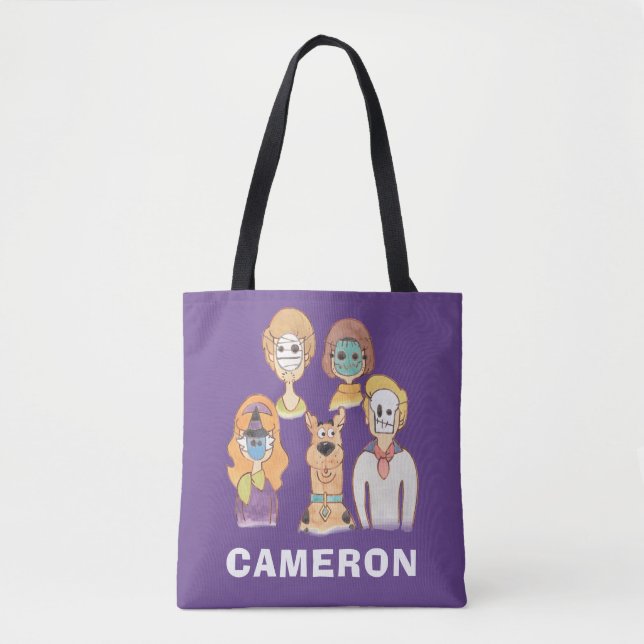 Bolso De Tela Scooby-Doo | Nuestras máscaras de Halloween (Anverso)