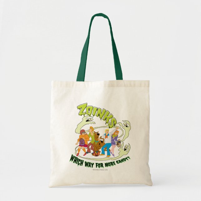 Bolso De Tela Scooby-Doo | Zoinks ¿Qué camino para más dulces? (Frente)