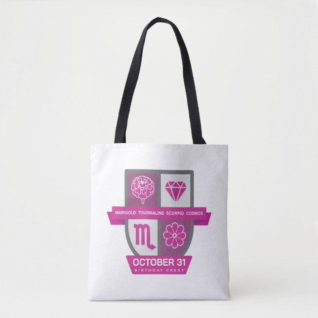 Bolso De Tela Scorpio Birthday Crest™ for October 24-31 (Anverso)