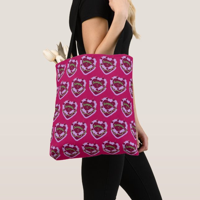 Bolso De Tela Scorpio Zodiac Coquette Heart Birthday Cake (Detalle)