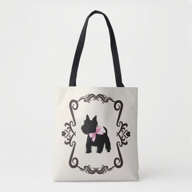 Bolso De Tela Scottie Silhouette (Anverso)