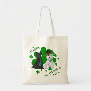 Bolso De Tela Scottie y Westie Día de St. Paddy