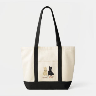 Bolso De Tela Scotties Trigos y Negros Celebran el Día del Padre