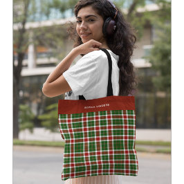Bolso De Tela Scottish Tartan Pattern Christmas