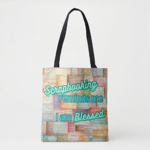 Bolso De Tela Scrapbooking me recuerda que soy bendecida