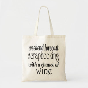 Bolso De Tela Scrapbooking y vino