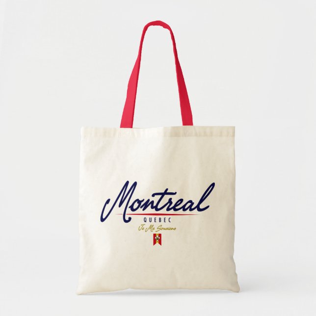 Bolso De Tela Script de Montreal (Frente)