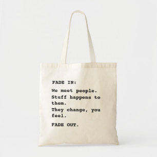 Bolso De Tela Script, en un Tote Nutshell