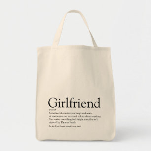 Bolso De Tela Script Love Heart Girlfriend Definition